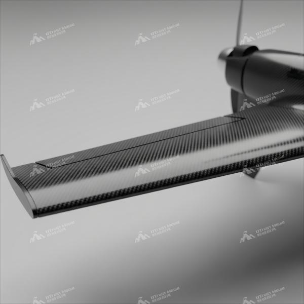 Molde de alas de UAV de fibra de carbono ligero de 5 ejes fresado para una precisión aerodinámica