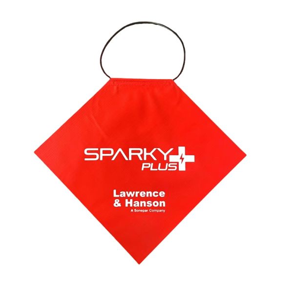 Cars Or Trucks Hanging PVC Warning Safety Flag With Square Shape