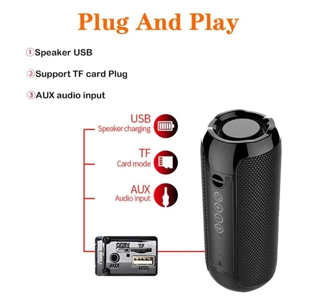 TG117 Waterproof Portable Mini Wireless Subwoofer Speakers For Outdoor Sports Party