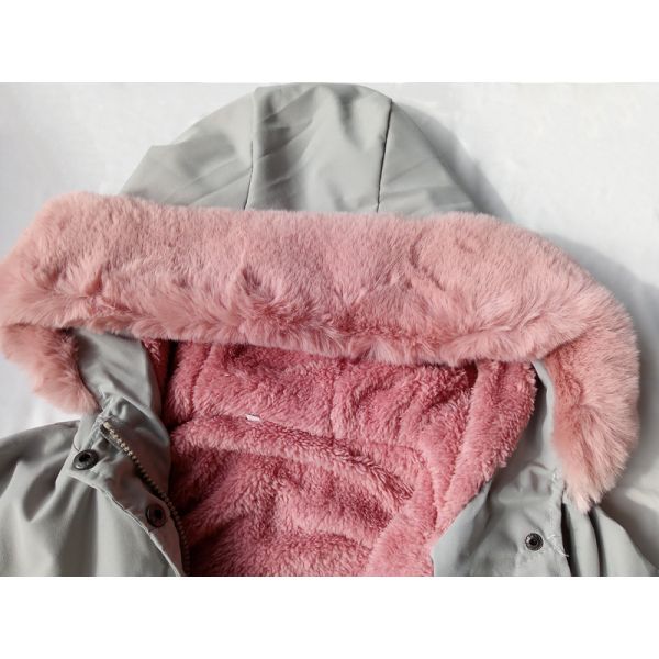 Waterproof 2020 women coat for outwear warm fur collar fleece women jackets cotton hooded coat