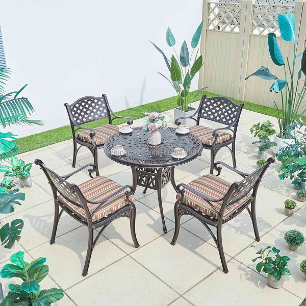 Garden Furniture Plant Bench Outdoor Rest Chair with White Frame and Aluminum Leg