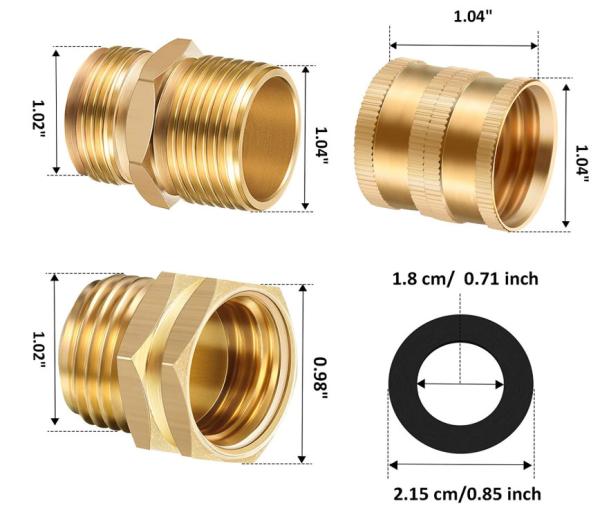 OEM 3/4'' RV Brass Blow Out Plug Set For Garden Hose