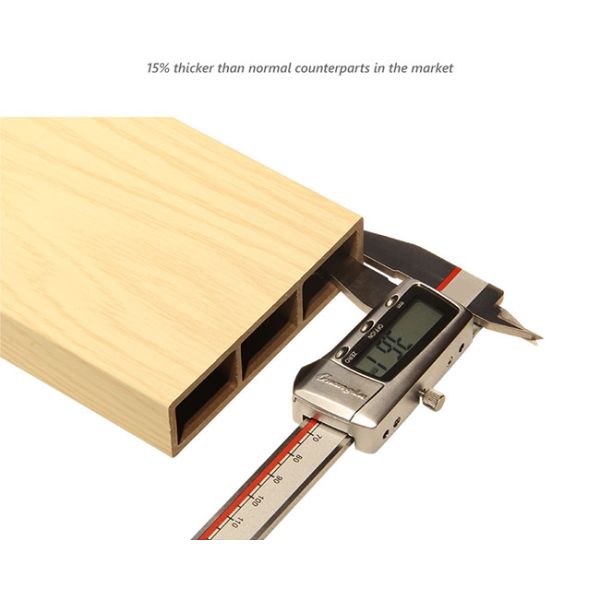 CNAS Bathroom WPC Hollow Tube 100x25mm Waterproof Wood Fire Resistance
