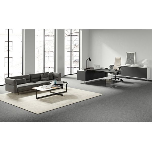 Modern Commercial Coffee Table Sintered Stone Coffee Table Wood Top Metal Base