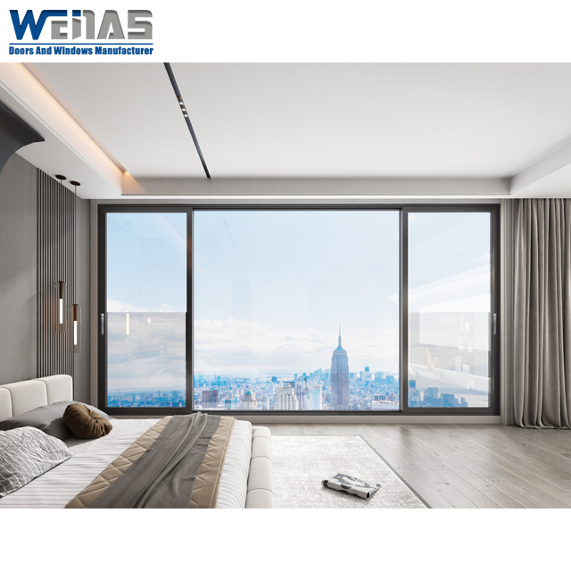 Heavy Duty Aluminum Double Glazed Windows Housing Exterior Sliding Window
