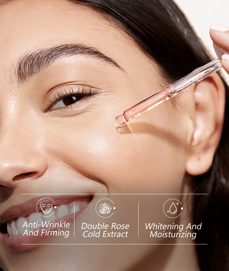 Sérum facial 40ML Double Rose Collagène Hydrolysé Soin de la peau Hydratant Personnalisé