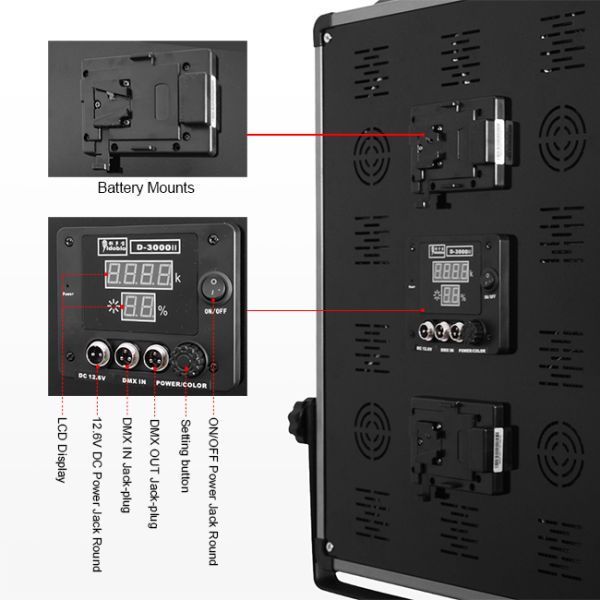 DC света 210W 220V СИД камеры фотографии 21000lux привел в действие