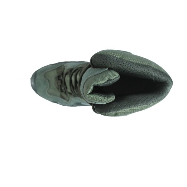 Round Toe Outdoor Lace Up Mid Calf Pupu Outsole / Anti Slip Combat Boots