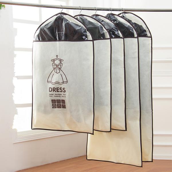 Sacos plásticos superiores não tecidos dobráveis da tinturaria do zíper do saco do armazenamento do vestuário