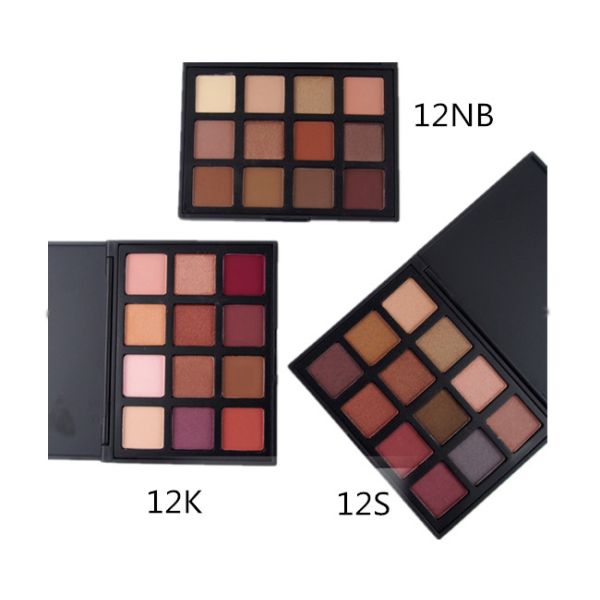 Палитра 12к теней для век Веган теплая тонизированная, палитра теней для век яркого блеска золота красочная
