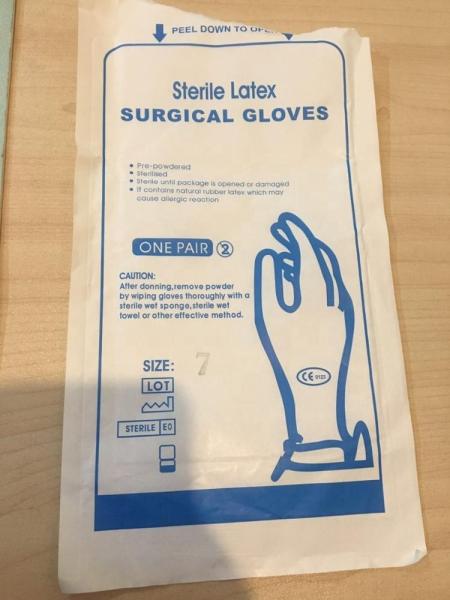 Sterile Latex Disposable Protective Gloves for Medical Hospital ISO CE Approved