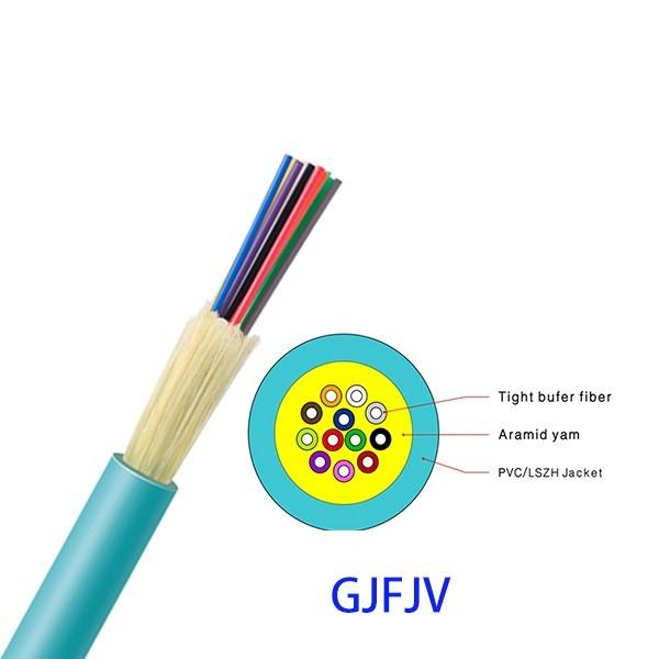 Tight Buffer GJFJV 12 Core Optical Fiber Cable