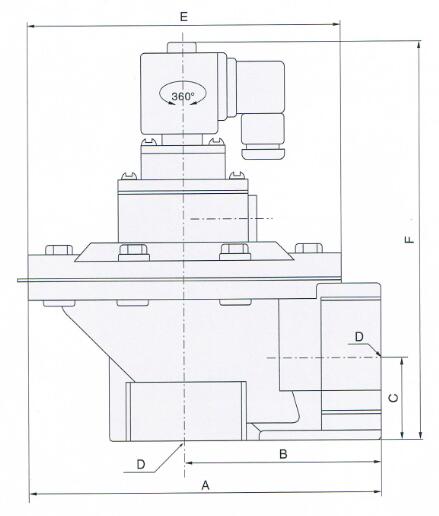 Клапан ДМФ-З-62С ИМПа ульс г 2 1/2» пневматический с двойной диафрагмой сделанной высококачественного Витон