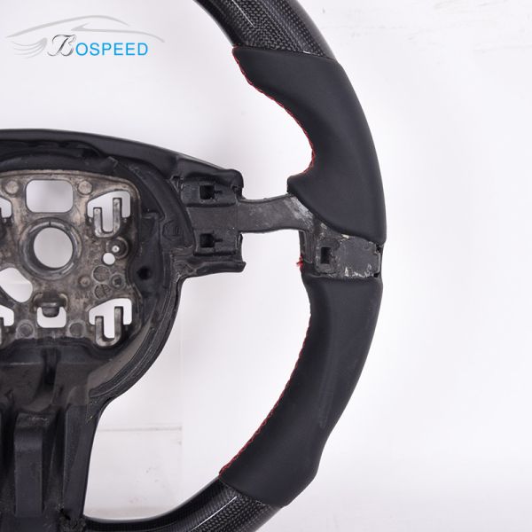 Smooth Leather Porsche Carbon Fiber Steering Wheel 3K 6K 12K Weave