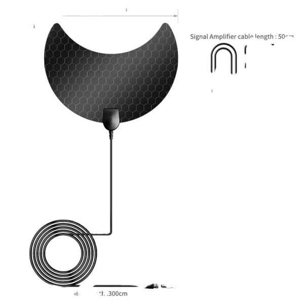 Стальная коробка Внутренний черный Чистый спутниковый HDTV Цифровой Усиленный HD Внешний Анте-телевизор Антенна