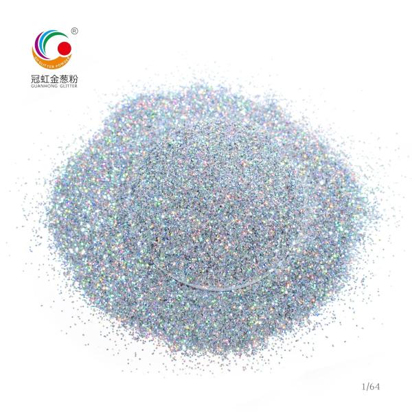 Fine Loose Bulk Holographic Glitter Black PET For Eyeshadow Wallpaper OEM