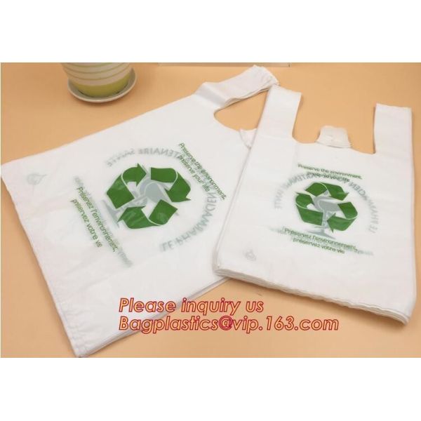 Custom Printed Biodegradable Plastic Bags En13432 Corn Starch Based On Roll