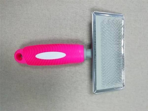 Plastic Handle Dog Slicker Brush-Ideal For Everyday Brushing & For Sensitive Skin Material Stainless Steel dog brush