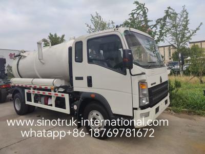 4*2 Drive HOWO Sewage Suction Truck: 6m³ Tank, 160HP , 8.00R20 Tires, Light-Duty Sewage Truck ,Efficient Sanitation Vehicle