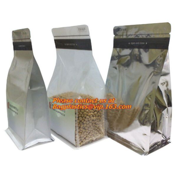 zipper silver plastic foil bag, Aluminum Foil packaging Bag, Aluminum Foil bag, Aluminum