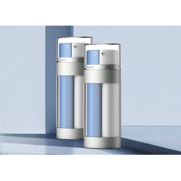 Garrafa mal ventilada do tubo acrílico oval do dobro 30ml com bomba do distribuidor