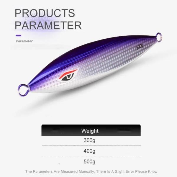 Luminous Slow Jigging Lures Slow Pitch Lures For Saltwater Metal Lead Fishing Lure