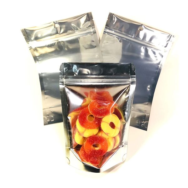 Matte Black Child Proof Aluminum Foil Mylar Zipper Bags