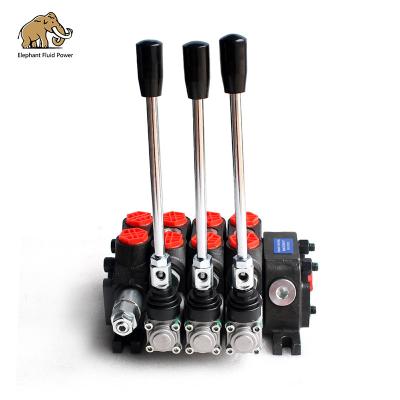 DCV60 controle pneumático direcional hidráulico do carretel 60lpm da válvula três