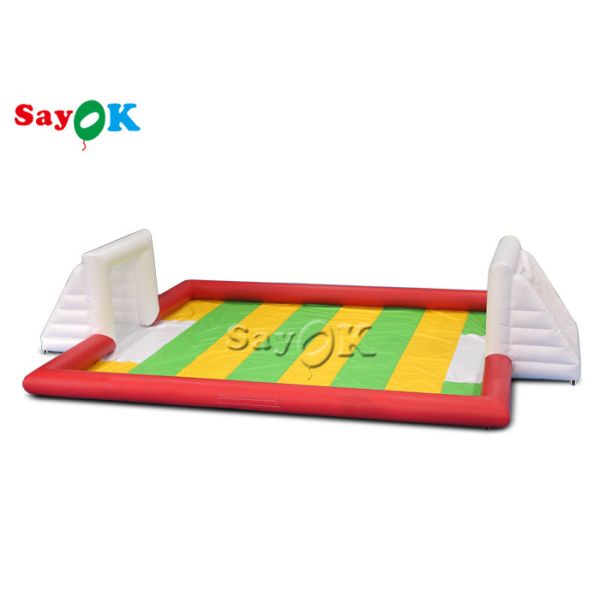 Inflatable Party Games 10x7m Red Pvc Inflatable Sports Games Carnival Blow Up Soccer Field
