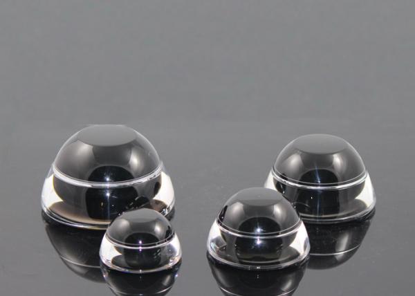 Silver Edge Cream Empty Cosmetic Bottles Jars 37 Mm High Capacity 15 Ml