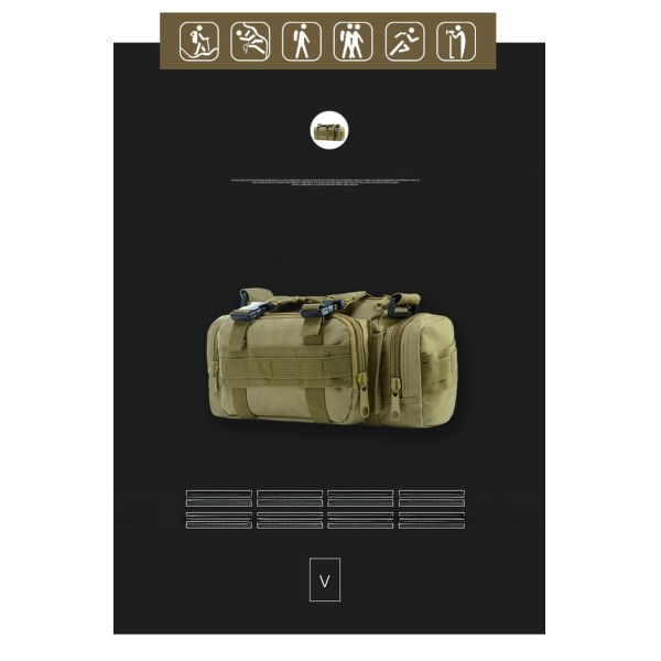 Путешествия Кампинг Пешие прогулки Необходимый прочный зеленый рюкзак Рюкзак Molle Pack