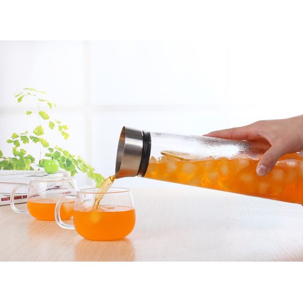 стеклянный цвет теплостойкого материала кувшина воды 1000мл/1500мл прозрачный