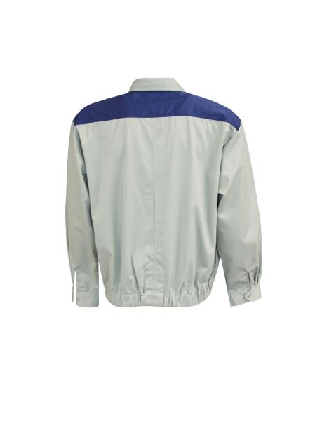 210 GSM Work Clothes Jacket 65% Polyester 35% Cotton Twill 2/1 Navy Contrast Gray