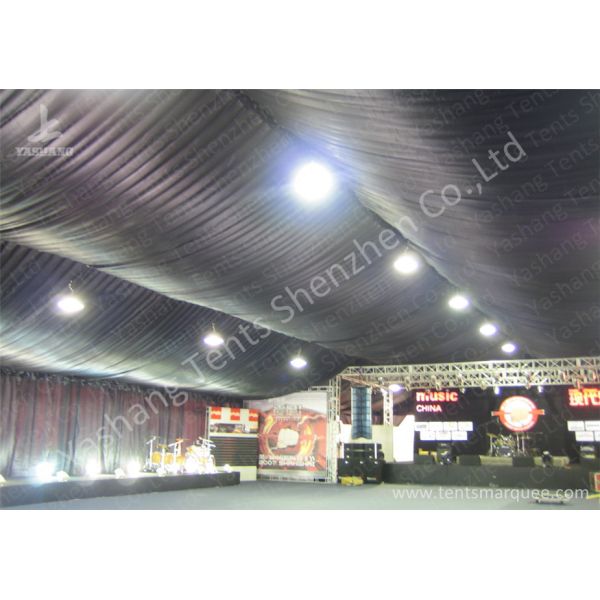 Luxury Linings Decorated Fabric 20x20 party tent With Sidewalls , Aluminum Frame Marquee