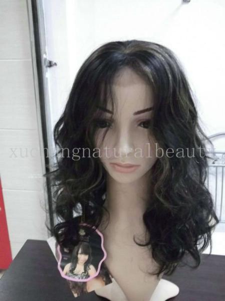 Hand Tied Remy Human Hair Front Lace Wigs 1B# / 5A Virgin Remy Hair