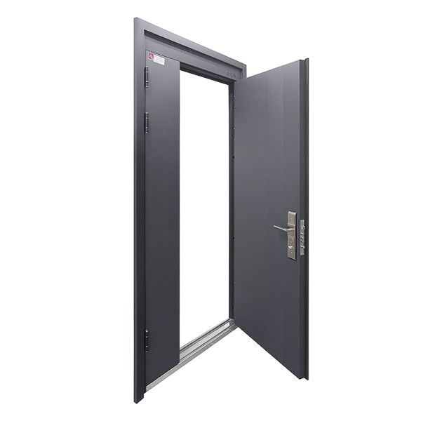 Manual Operation Steel Minimalist Main Door With Wrought Iron Decor
