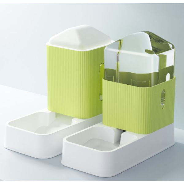 Dogs Cats Food Feeder And Water Dispenser 3.5L,2 In 1 Cat Food Water Dispensers For Small Medium Big Pets