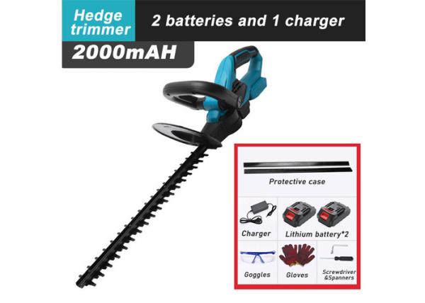 Rechargeable Cordless Hedge Trimmer , Electric Shrubbery Trimmer With Dual Action Blade