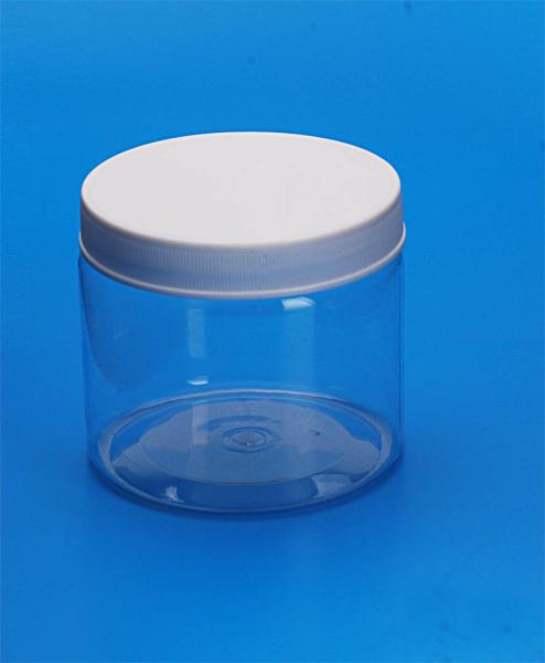 Airtight Transparent Plastic Jar Round Shape 59MM Caliber PP Screw Lid