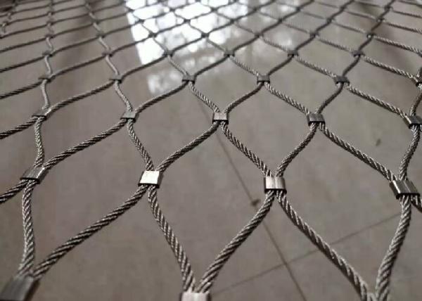 Woven Flexible Black Oxide Cable Mesh , High Tensile SS Cable Mesh