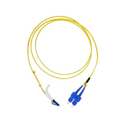 LC UPC à ligação em ponte da fibra ótica do SC UPC um comprimento personalizado de 90 graus bota angular