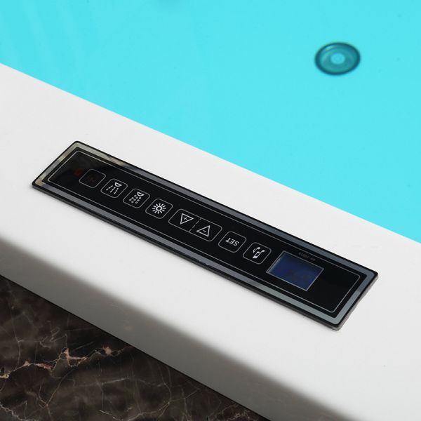 Round Acrylic Whirlpool Bathtub With Waterfall And Air Massage