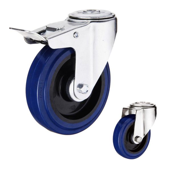 Capacité d'ISO9001 242lbs roues en caoutchouc de roulette de 6 pouces