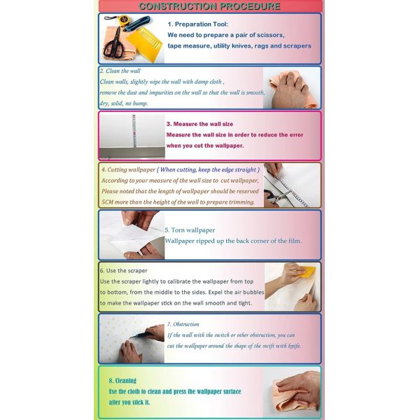 0.1 мм-0.15 мм ПВХ свободный от очистки и наклеивания обои высокий блеск мягкое прикосновение