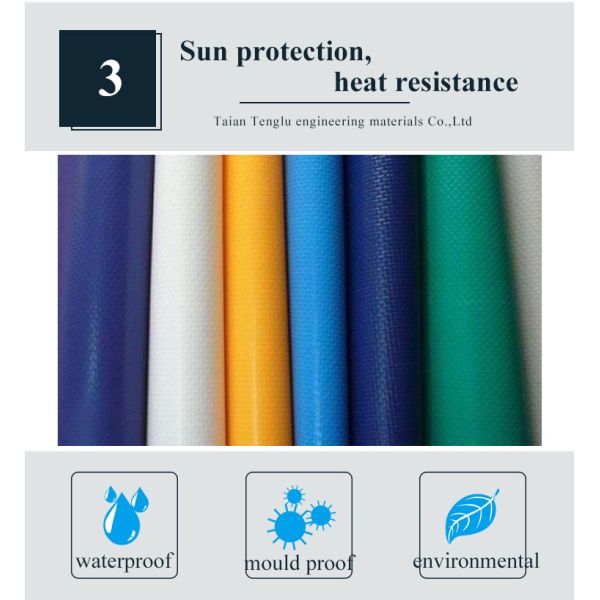 Waterproof Coated Canvas Tarpaulin Pvc Coated Polyester Fabric Tear-Resistant