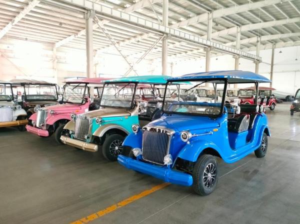 8 Seater Electric Classic Car Vintage Cart Three Rows Of Seats 8 Passengers For Sale
