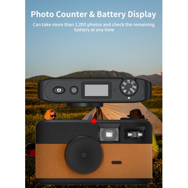 Retro Film-Style Screenless CMOS Digital Camera Support Custom Filters Via Website Mirrorless Camera with LED Compact Cameras