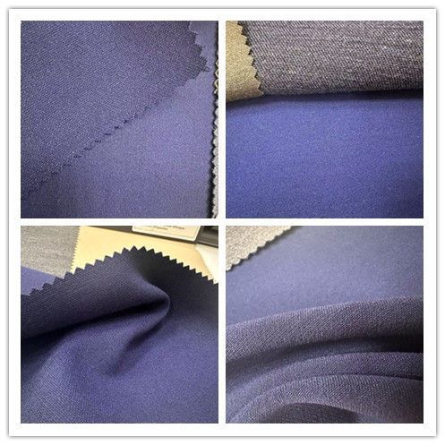 Polyester/Rayon/Spandex Double Weave Twill Fabric Piece Dyed for Lady&prime;s Suit, Pant, Dress
