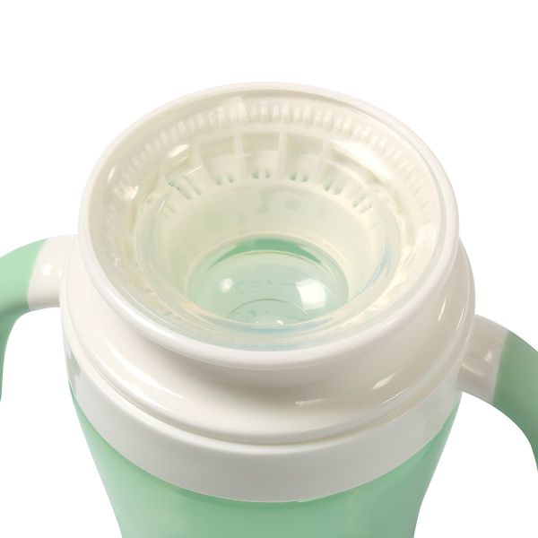 360 degrés de formation non déversement tasses d'alimentation pour nourrissons avec poignée OEM tasse à sippy à débit lent