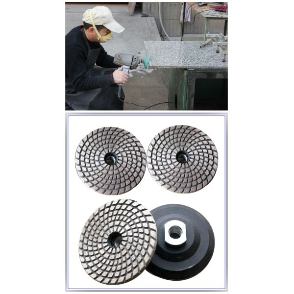 Metal Bond Flexible Diamond Polishing Pads , Granite Polishing Pads For Hard Materials